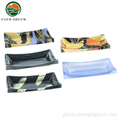 Plastic Sushi Tray Ever Green disposable pop printing sushi tray/box Factory